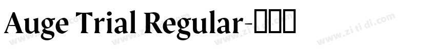 Auge Trial Regular字体转换